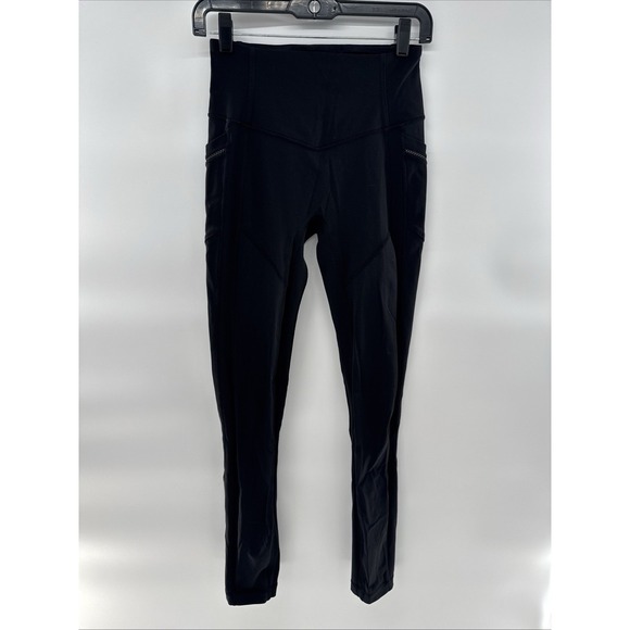 lululemon athletica Pants - Lululemon Women's Tight Black Leggings With Reflector Pockets Size 2